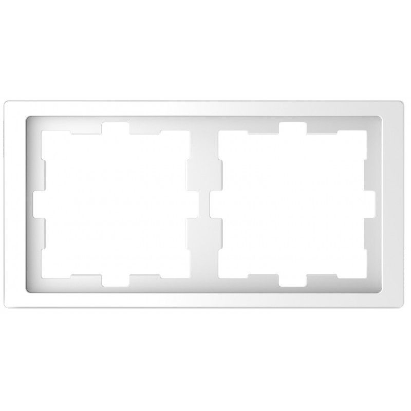 Рамка 2 постова білий лотос пластик Schneider Electric Merten D-Life MTN4020-6535