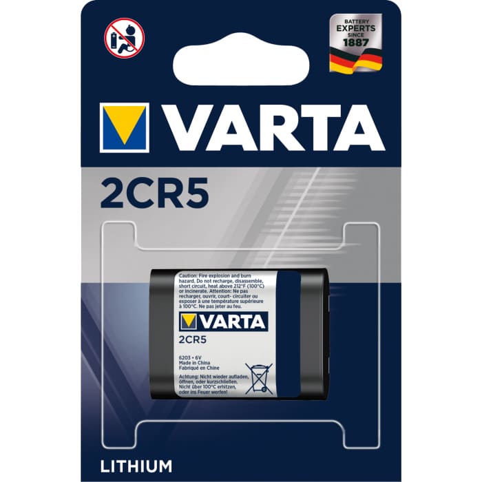 Батарейка для фото та відеотехніки Varta 2CR5 BLI 1 шт