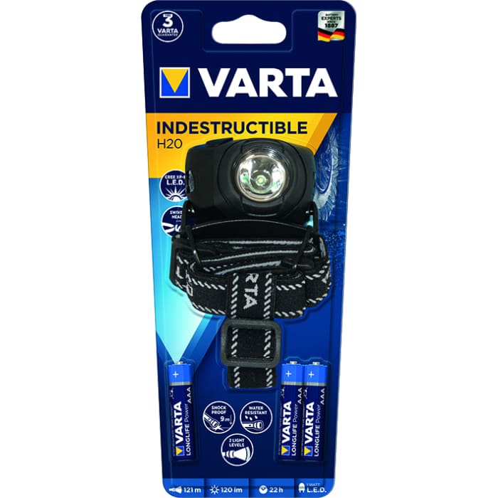 Светодиодный фонарь Varta Indestructible Head Light LED 1W 3AAA