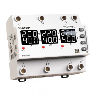 РеленапряжениясконтролемтокаVA-3F40AM6W3фазы40ADigiTOP
