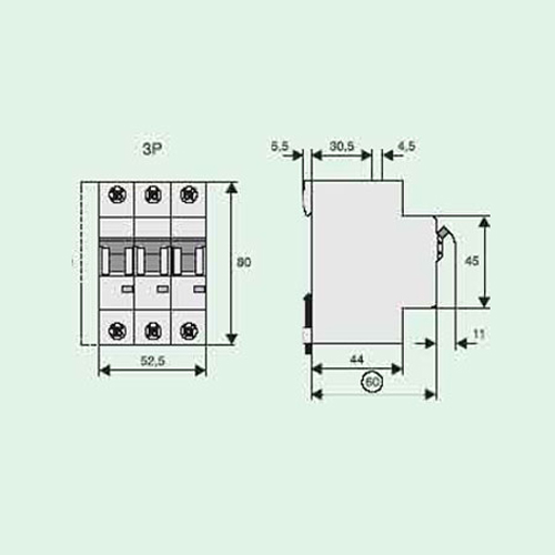 Автоматичний вимикач 25A 4,5kA 3 полюси тип C PL4-C25/3 Eaton (Moeller) - Фото 2